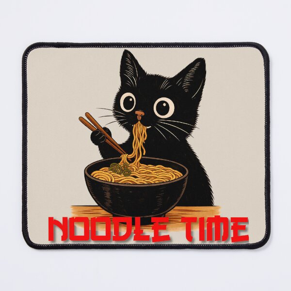Item preview, Noodle Time Ramen Cat designed and sold by PrettyRottenCo.