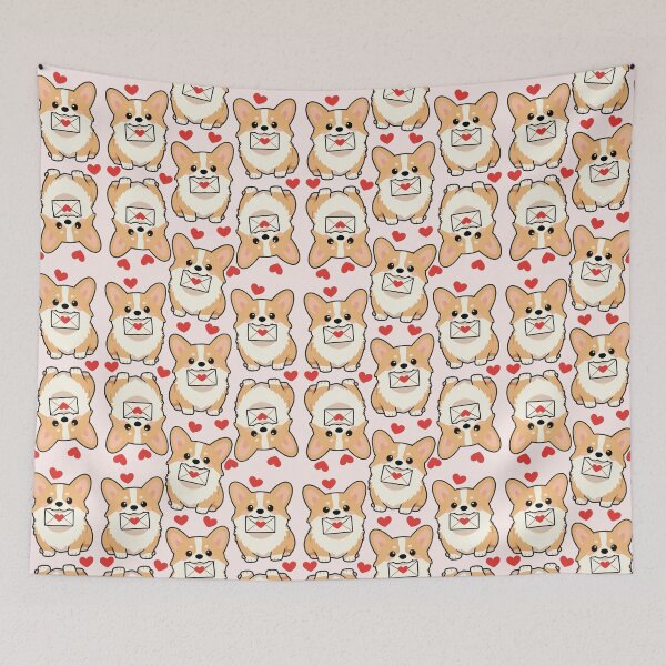 Item preview, Corgi Fetching Love Letter designed and sold by chillaxcats.