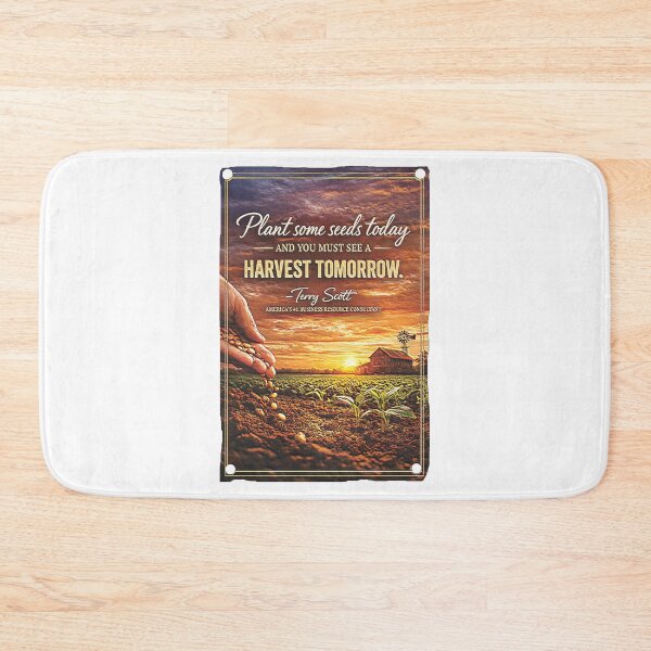 Item preview, Plant Some Seeds Today Quote Poster, Farm Sunset Motivation Wall Art, Success Mindset Print by Terry Scott designed and sold by TerScott.