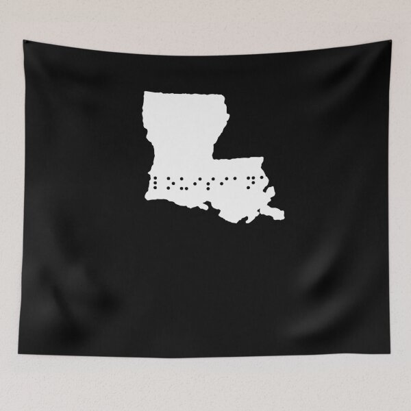 Item preview, LOUISIANA State Shape Braille Shirt designed and sold by brizodesign.