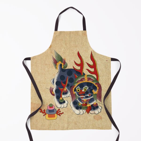 Item preview, Korean Guardian Haechi: Mythical Protector (Dark Navy & Crimson)  designed and sold by QamarART Paintings.