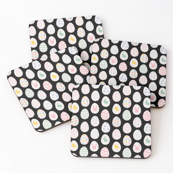 Item preview, Classic Pastel Easter Eggs on Black designed and sold by AnimaliaStar.