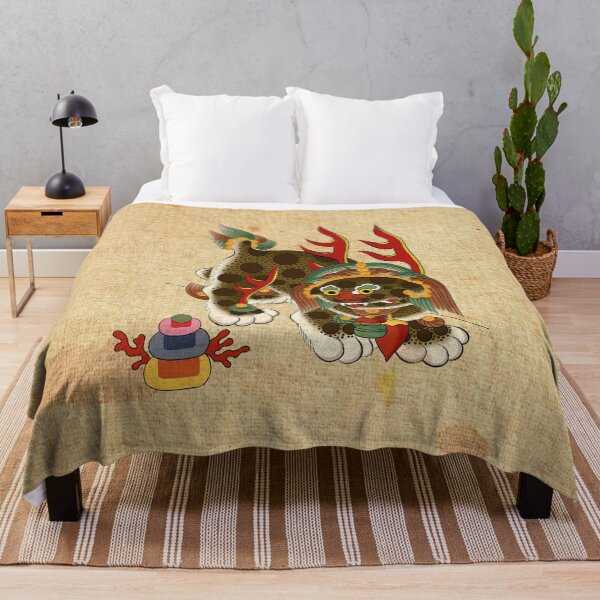 Item preview, Khaki Brown Haechi (Classic Beige Background) designed and sold by QamarART Paintings.