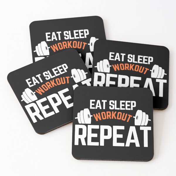 Item preview, Eat Sleep Workout Repeat | Gym Fitness Motivation Shirt & Activewear designed and sold by Teetreasure2.