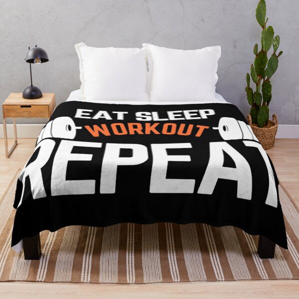 Item preview, Eat Sleep Workout Repeat | Gym Fitness Motivation Shirt & Activewear designed and sold by Teetreasure2.
