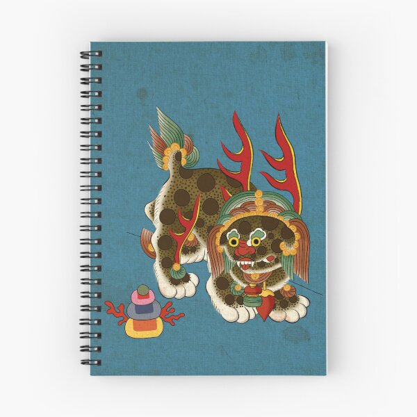 Item preview, Korean Guardian Haechi: Earthy Protector (Khaki on Teal) designed and sold by QamarART Paintings.