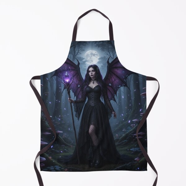 Item preview, Goth Forest Fairy Purple Enchanted Mushrooms with Moon designed and sold by GothicBohemian.