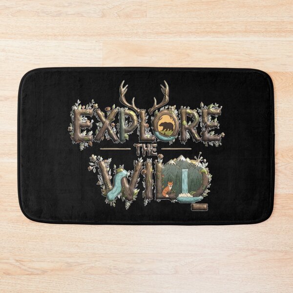 Item preview, EXPLORE THE WILD nature lover explorer adventurer hiking camping hiker camper off-grid life  designed and sold by Jt41.