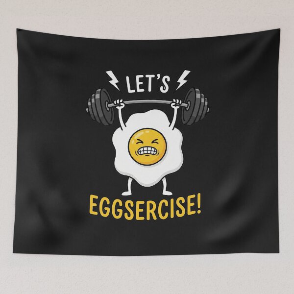 Item preview, Lets Eggsercise Funny Gym Workout designed and sold by AdyKurniawan.