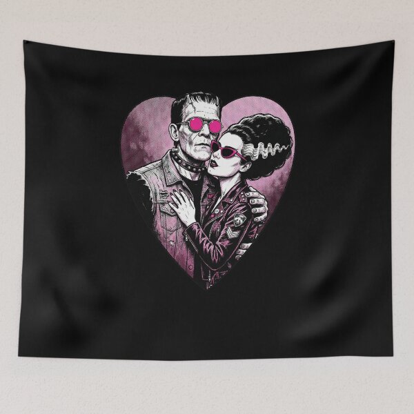 Item preview, Spooky Love Rockabilly Monster Couple designed and sold by AdyKurniawan.