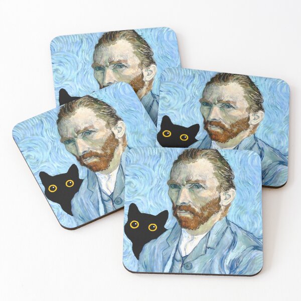 Item preview,  Black cat with Van gogh designed and sold by outdoorwayys.