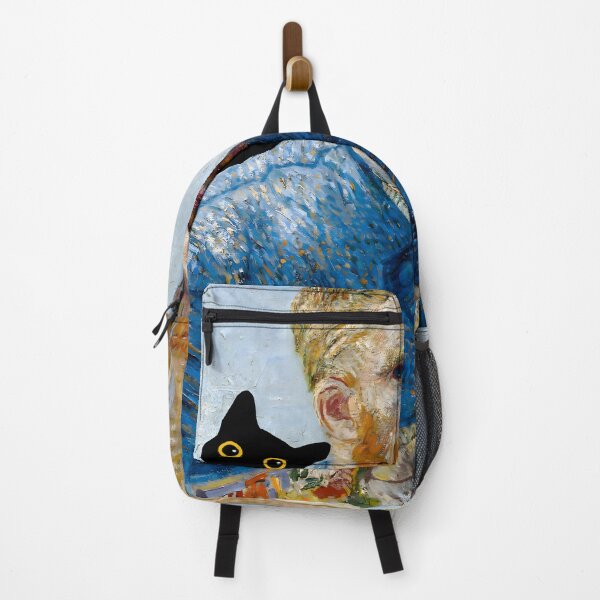 Item preview, Cute black cat with Vincent Van gogh painting designed and sold by outdoorwayys.
