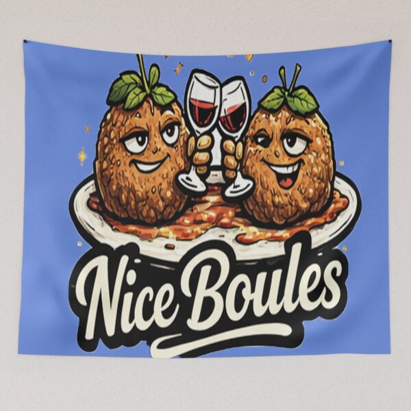 Item preview, Nice Boules – Cheeky French Meatball Pun designed and sold by shaynetwright.