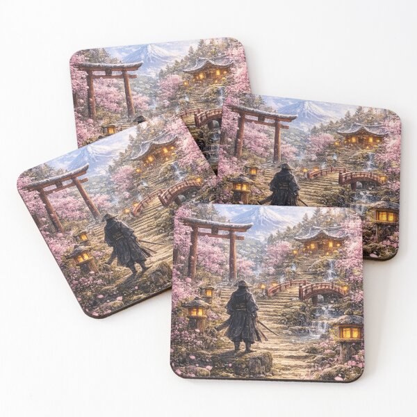 Item preview, Mysterious samurai by day in the sakura grove designed and sold by Kallandra.
