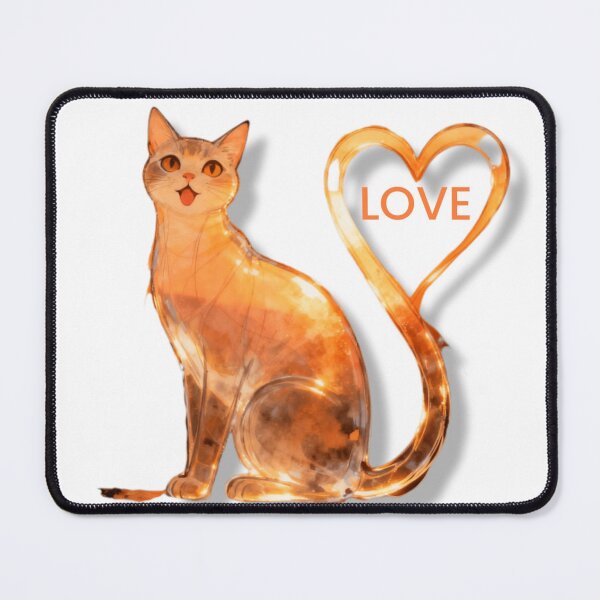 Item preview, Golden Cat Love – Romantic Valentine Cat Illustration designed and sold by MarZeDesigns .
