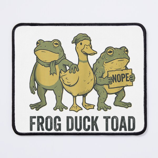 Item preview, Vintage Frog Duck Toad Friends Cute Cottagecore Aesthetic Nature Lovers Illustration designed and sold by Suzu Comena.