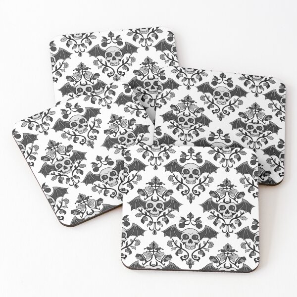 Item preview, Damask Skulls all over pattern  designed and sold by Kathysg.