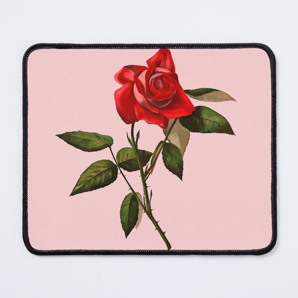 Item preview, Single Stem Red Rose Isolated Vector Art designed and sold by taiche.