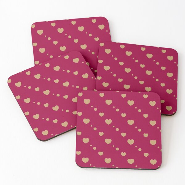 Item preview, Descending diagonal gold polkadot hearts  designed and sold by Aasuti-designs.