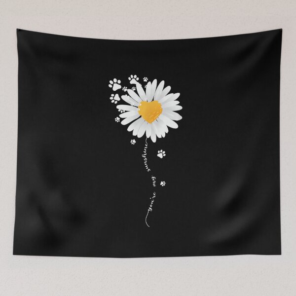 Item preview, You Are My Sunshine Daisy Flower Dog Paw Prints Pet Lover Gift designed and sold by Suzu Comena.