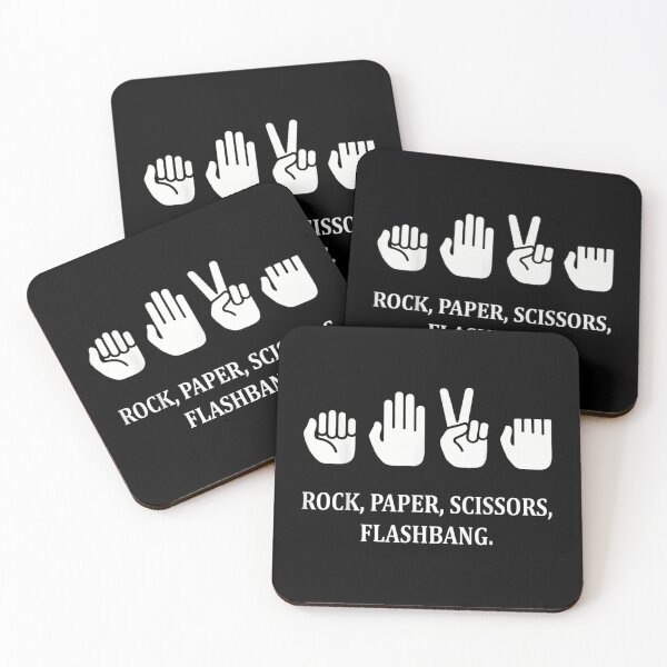 Item preview, Rock Paper Scissors Flashbang Funny Gaming Meme Tactical Combat Sarcastic Humor designed and sold by Suzu Comena.