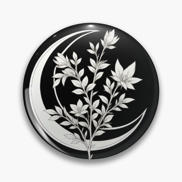 Item preview, Botanical Crescent Moon Lunar Art designed and sold by PrettyRottenCo.