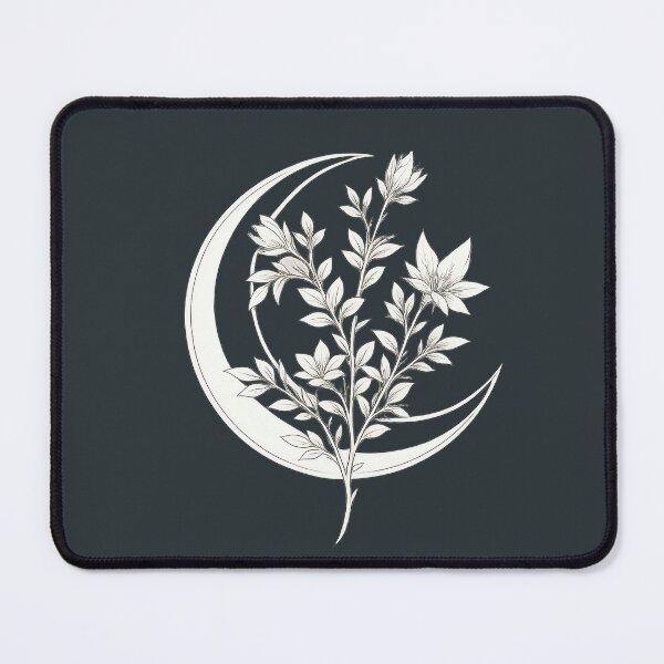 Item preview, Botanical Crescent Moon Lunar Art designed and sold by PrettyRottenCo.