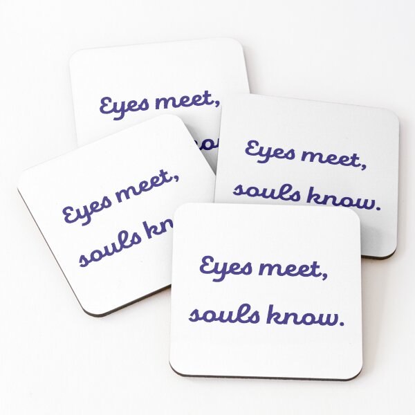 Item preview, Eyes Meet, Souls Know – Romantic Quote Typography designed and sold by BobaBunny76.