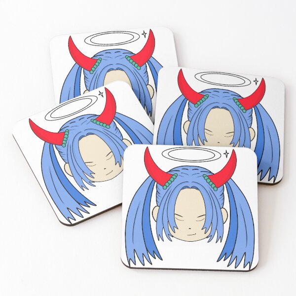 Item preview, Cute Anime Devil Girl with Blue Hair and Halo designed and sold by SulariTDsign.