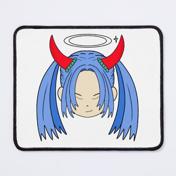 Item preview, Cute Anime Devil Girl with Blue Hair and Halo designed and sold by SulariTDsign.
