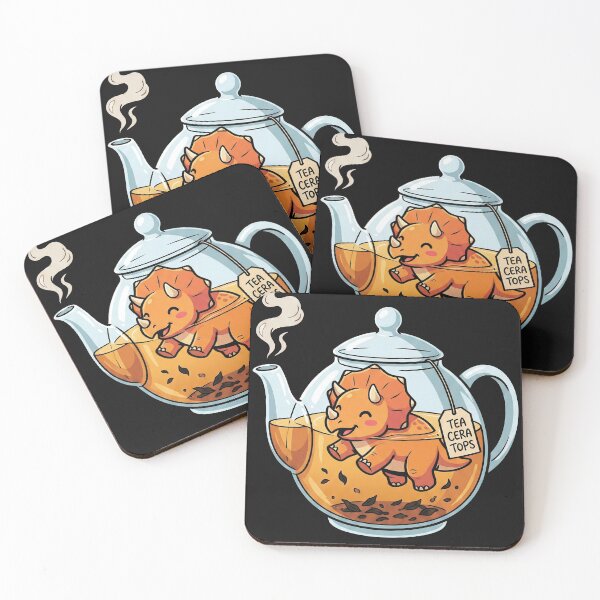 Item preview, Tea-Ceratops Cute Dinosaur Tea Pun designed and sold by AdyKurniawan.