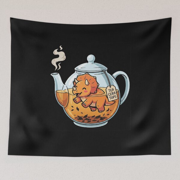 Item preview, Tea-Ceratops Cute Dinosaur Tea Pun designed and sold by AdyKurniawan.