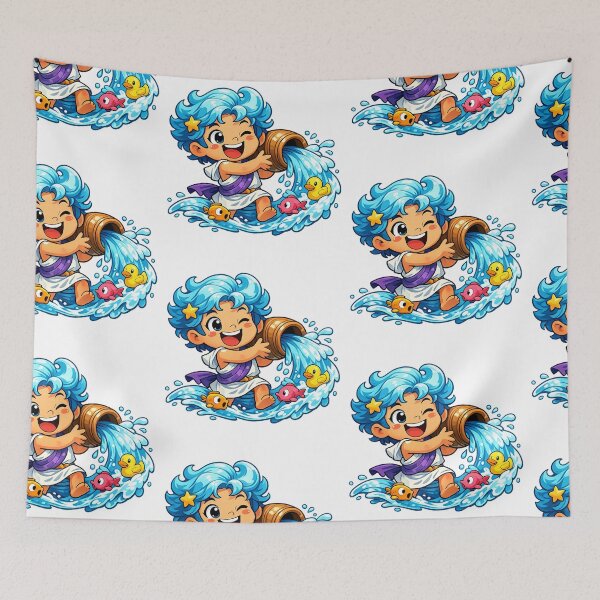 Item preview, Aquarius Zodiac Cartoon designed and sold by Arte Cartoon From TagTeam Group.