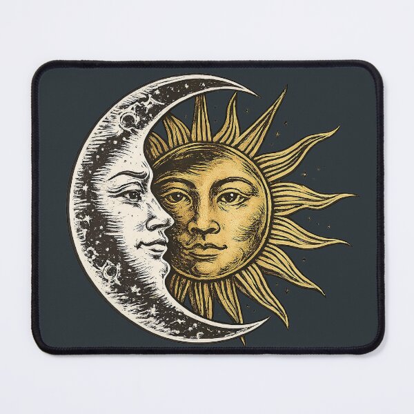 Item preview, Celestial Sun & Moon Vintage Alchemy Design designed and sold by PrettyRottenCo.