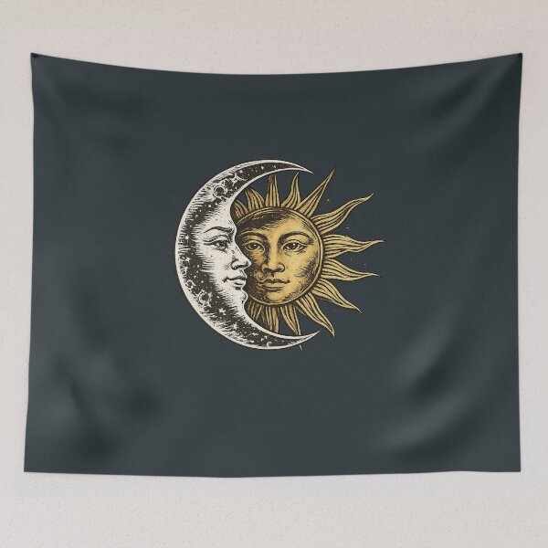 Item preview, Celestial Sun & Moon Vintage Alchemy Design designed and sold by PrettyRottenCo.
