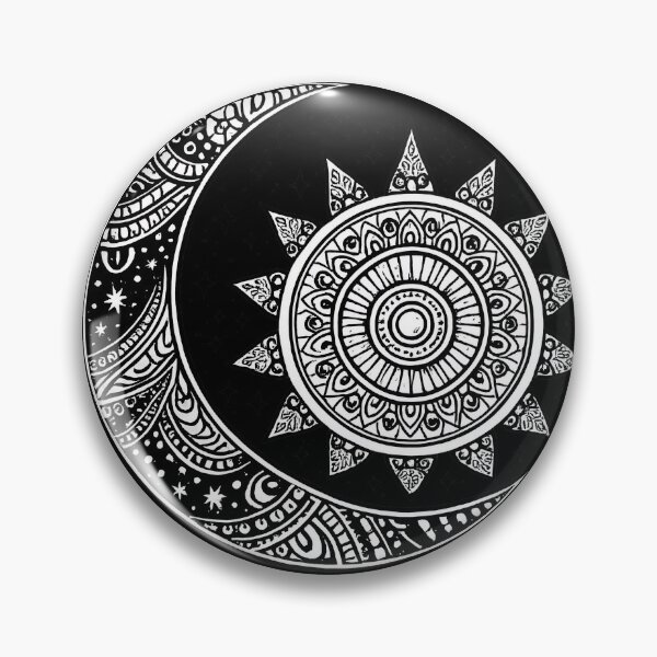 Item preview, Celestial Sun and Moon Mandala designed and sold by PrettyRottenCo.