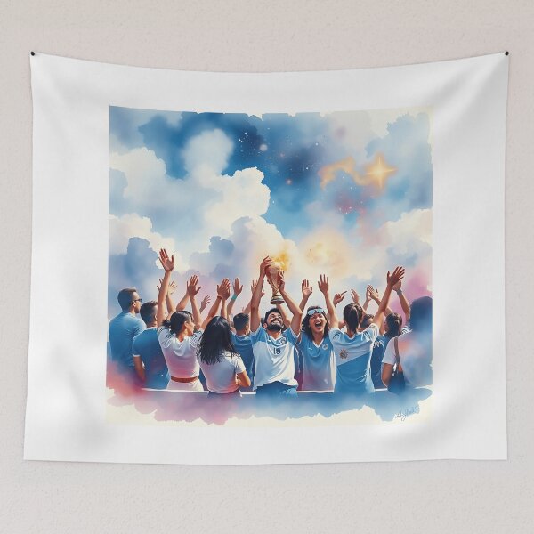 Item preview, Argentina World Cup Celebration Galaxy Art designed and sold by sharon1210.