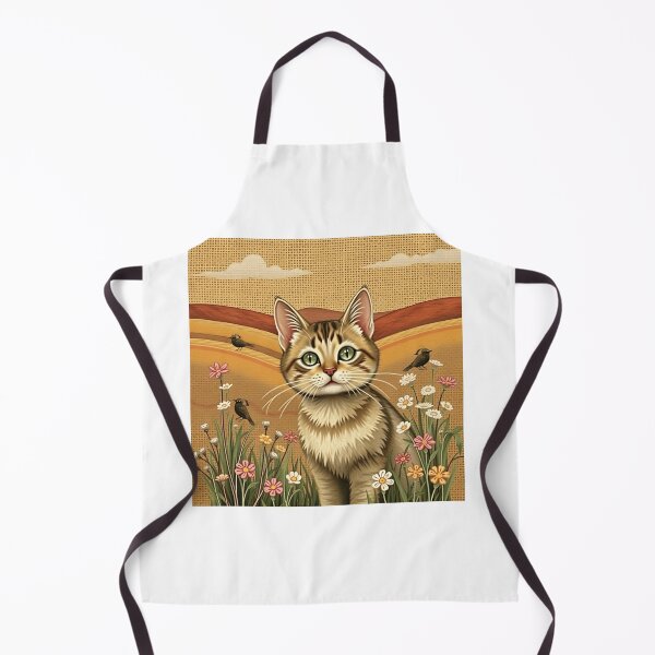 Item preview, Atomic Cat in Pastoral Wildflowers designed and sold by sharon1210.