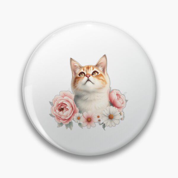 Item preview, Atomic Cat with Vintage Flowers designed and sold by sharon1210.
