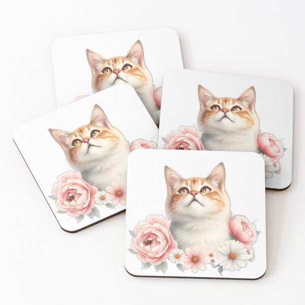 Item preview, Atomic Cat with Vintage Flowers designed and sold by sharon1210.