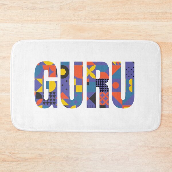 Item preview, GURU is a typographic design featuring the word “GURU” filled with a repeating pattern designed and sold by PIXEL POP DESIGNS - Beyond the Norm!.