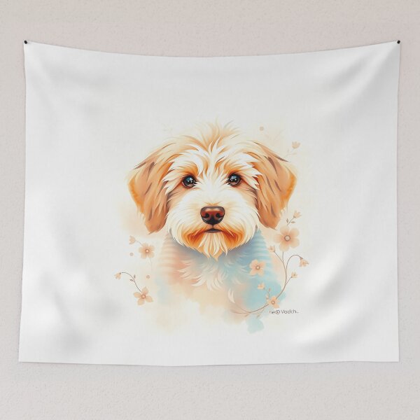 Item preview, Aussie Doodle Watercolor Portrait designed and sold by sharon1210.