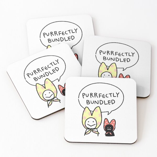 Item preview, Purrfectly Bundled – Cozy Winter Cats Sticker (Funny Cat Pun) designed and sold by lazydayz16.