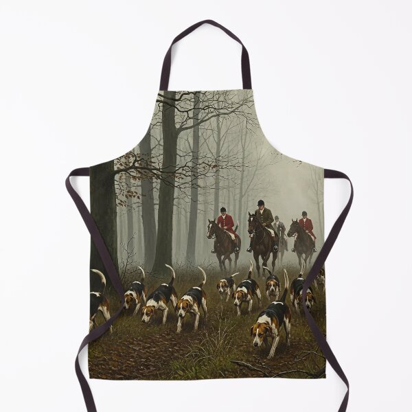 Item preview, FOX HUNTING B - Foggy Woodland Fox Hunt Oil Painting designed and sold by KiwiRider.