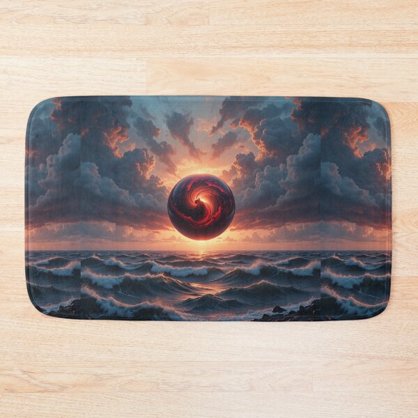 Item preview, Mystic Sunset Sphere Over the Ocean designed and sold by PixelVibe782.