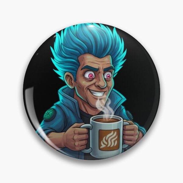 Item preview, Funny Mad Scientist - Caffeine Hypothesis Cyberpunk Art designed and sold by NEON ALLEY.
