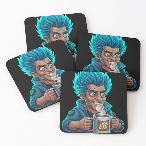 Item preview, Funny Mad Scientist - Caffeine Hypothesis Cyberpunk Art designed and sold by NEON ALLEY.