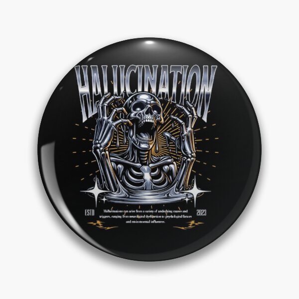 Item preview, Hallucination Skull - Surreal Chrome Skeleton Dark Art designed and sold by GenZFashion000.