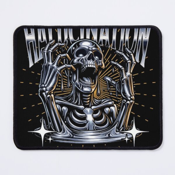 Item preview, Hallucination Skull - Surreal Chrome Skeleton Dark Art designed and sold by GenZFashion000.