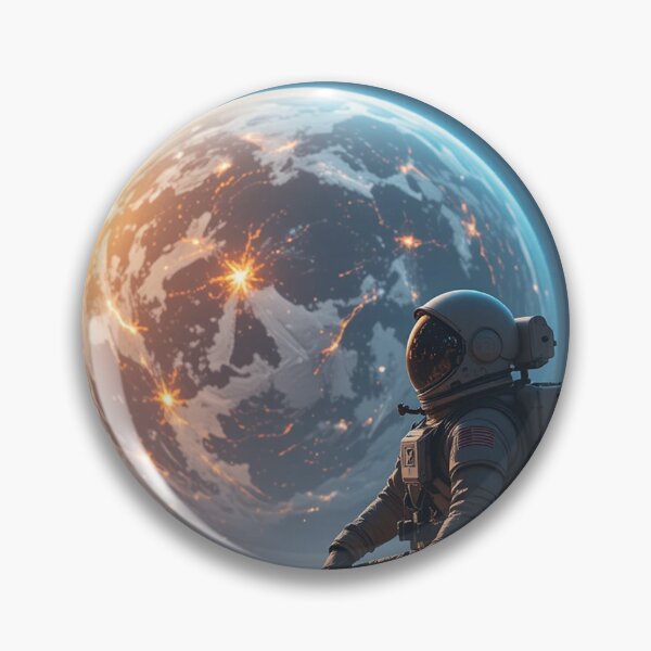Item preview, Astronaut Watching Earth in Silence designed and sold by PixelVibe782.